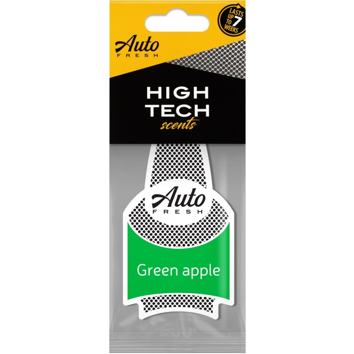 Підвісний ароматизатор для авто Auto Fresh Green Apple ракета, 1 шт (817937) - 